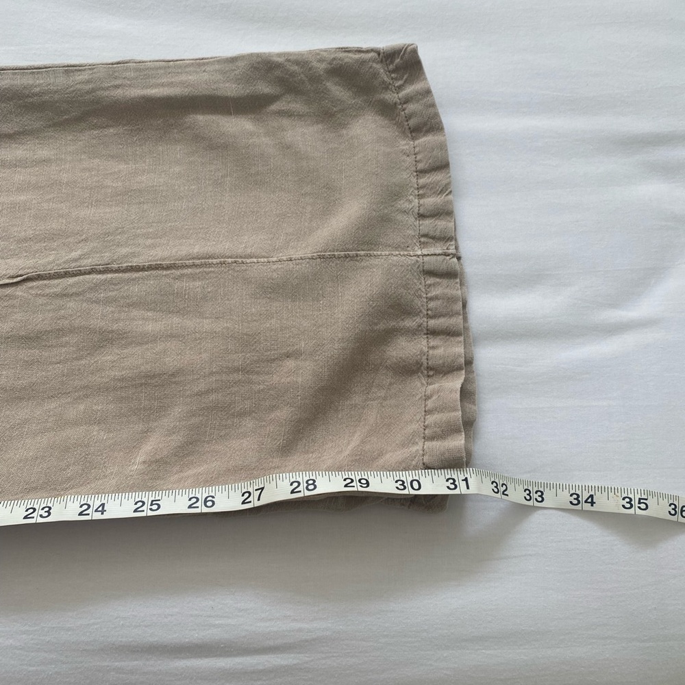 YFB Anthropologie Women's Easton Tan linen blend Wide Leg Pants, Sz Med - Picture 6 of 9